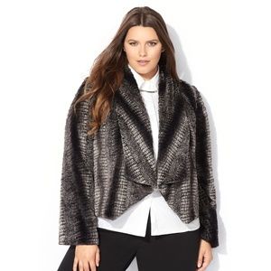 Avenue ** Cascading Faux Chinchilla Jacket * 22/24